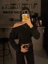 SİYAH DÜŞÜK OMUZ KORSE SWEAT
