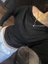 SİYAH KAYIK YAKA BOL BODY