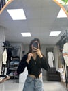 SİYAH KORSE FERMUARLI HIRKA