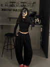 SİYAH MODAL ŞALVAR PANTOLON