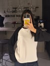 SİYAH REGLAM KOL SWEATER