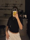 SİYAH SANDY KUMAŞ BEL KORSELİ KISA KOL BLUZ
