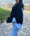 SİYAH TASARIM SWEAT GÖMLEK  
