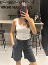 SİYAH TENSEL CEPLİ ŞORT