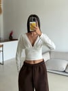 STR BEYAZ BAĞLAMALI MUADİL BLUZ
