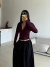 STR BORDO BAĞLAMALI MUADİL BLUZ