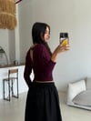 STR BORDO BAĞLAMALI MUADİL BLUZ
