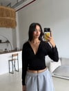 STR SİYAH BAĞLAMALI MUADİL BLUZ
