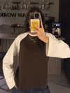 TERS KAHVE REGLAM KOL SWEATER