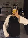 TERS SİYAH REGLAM KOL SWEATER