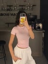 TOZ PEMBE KISA KOLLU BODY