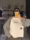 WEST LEAGUE SİYAH ÇİZGİLİ SWEATER