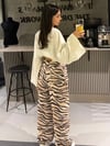 ZEBRA DESENLİ BAĞCIKLI PANTOLON