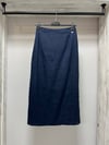 MİSSDALİDA 2262255 DARK NAVY KETEN KALEM ETEK