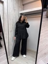 MİSSDALİDA 2263251 BLACK KETEN GÖMLEK