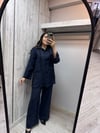 MİSSDALİDA 2263253 DARK NAVY KETEN GÖMLEK
