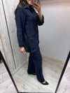 MİSSDALİDA 2263253 DARK NAVY KETEN GÖMLEK
