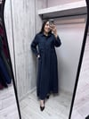 MİSSDALİDA 2264260 DARK NAVY KETEN ELBİSE