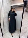 MİSSDALİDA 2264751 DARK NAVY İPEK KETEN ELBİSE