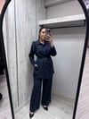 MİSSDALİDA 2266256 DARK NAVY KETEN GÖMLEK
