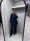 MİSSDALİDA 2266256 DARK NAVY KETEN GÖMLEK