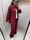 MİSSDALİDA 2267251 CHERRY KETEN PANTOLON