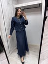MİSSDALİDA 2268255 DARK NAVY KETEN CEKET