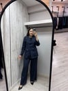 MİSSDALİDA 2268257 DARK NAVY KETEN CEKET