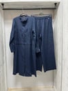 MİSSDALİDA 2268283 DARK NAVY KETEN GÖMLEK