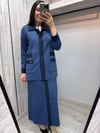 Missdalida 25PF-8205 İndigo Denim Merserize Ceket
