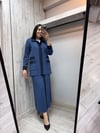 Missdalida 25PF-8205 İndigo Denim Merserize Ceket