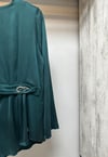 Missdalida 26K-6004 Petrol İpek Bluz