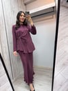 Missdalida 26K-6004 Plum İpek Bluz