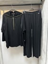 Missdalida 26K-7002 Black İpek Pantolon