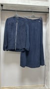 Missdalida 26Y- 2013  DARK NAVY KATLAMA DETAYLI CUPRO ETEK