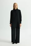 Missdalida 26Y- 3000 BLACK NAKIŞ DETAYLI CUPRO GÖMLEK