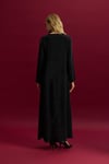 Missdalida 26Y- 4008 BLACK DÜZ RENK UZUN KOLLU CUPRO ELBİSE