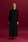 Missdalida 26Y- 4015 BLACK ÖNÜ VE KOLLARI İŞLEMELİ CUPRO ELBİSE