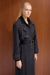 Missdalida 26Y- 8000 BLACK  DÜZ RENK DENİM TRENCHKOT