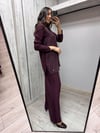 MİSSDALİDA 3263801 OUBERGİNE İPEK GÖMLEK