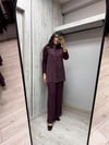 MİSSDALİDA 3263801 OUBERGİNE İPEK GÖMLEK
