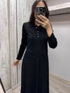 MİSSDALİDA 3264003 BLACK MERSERİZE ELBİSE