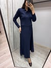 MİSSDALİDA 3264003 NAVY MERSERİZE ELBİSE