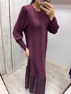 MİSSDALİDA 3264005 OUBERGİNE MERSERİZE ELBİSE