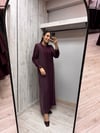 MİSSDALİDA 3264008 OUBERGİNE MERSERİZE ELBİSE