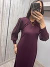 MİSSDALİDA 3264009 OUBERGİNE MERSERİZE ELBİSE
