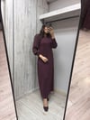 MİSSDALİDA 3264009 OUBERGİNE MERSERİZE ELBİSE