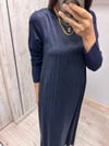 MİSSDALİDA 3264401 NAVY İPEK ELBİSE