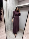 MİSSDALİDA 3264801 OUBERGİNE İPEK ELBİSE