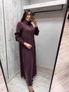 MİSSDALİDA 3264803 OUBERGİNE İPEK ELBİSE